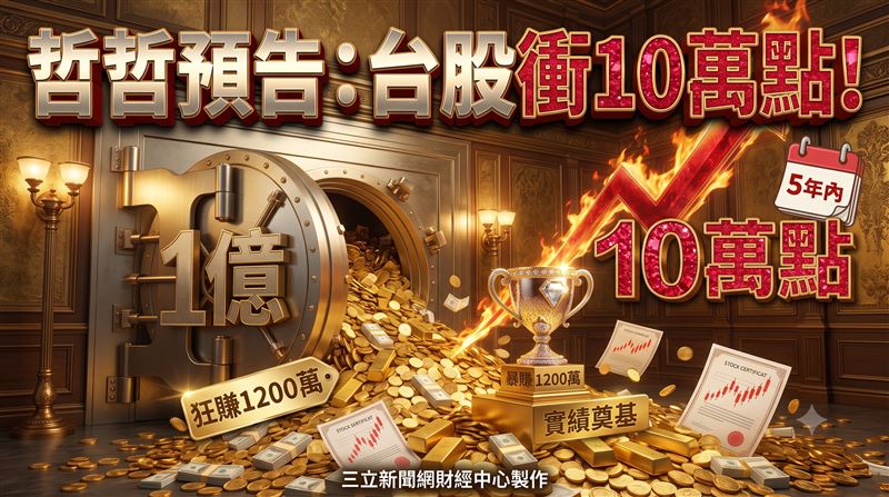 0050賺千萬!1億男哲哲喊5年內十萬點