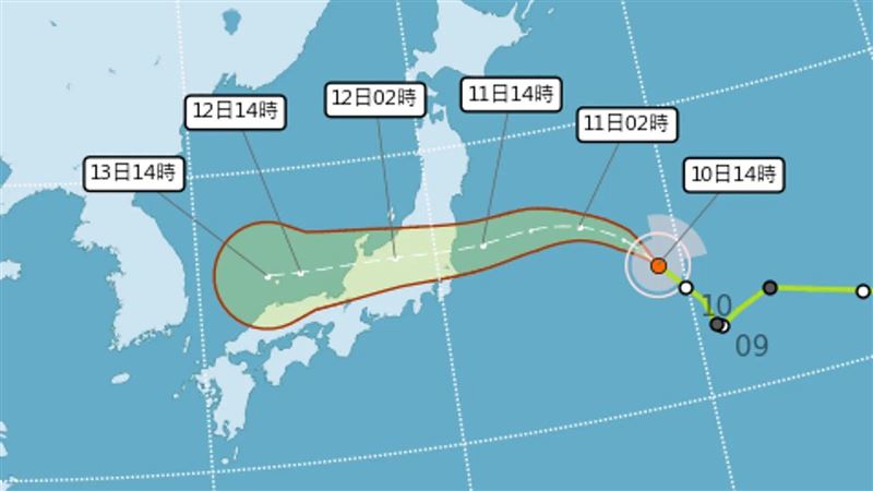 赴日注意!昌鴻颱風直撲關東 恐貫穿日本