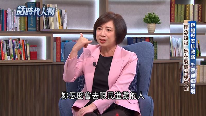 何欣純回憶,媽媽曾痛罵她怎麼跟民進黨的人走在一起。(圖/取自話時代人物 YouTube)