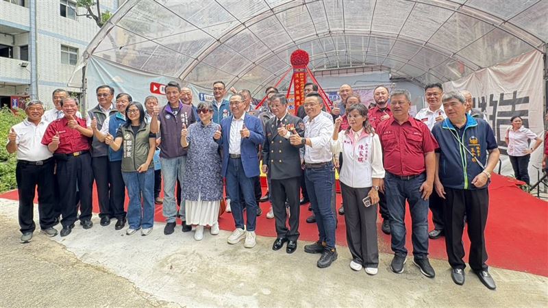 新北市長侯友宜今天主持淡水消防分隊興建工程動土典禮。（圖／翻攝畫面）