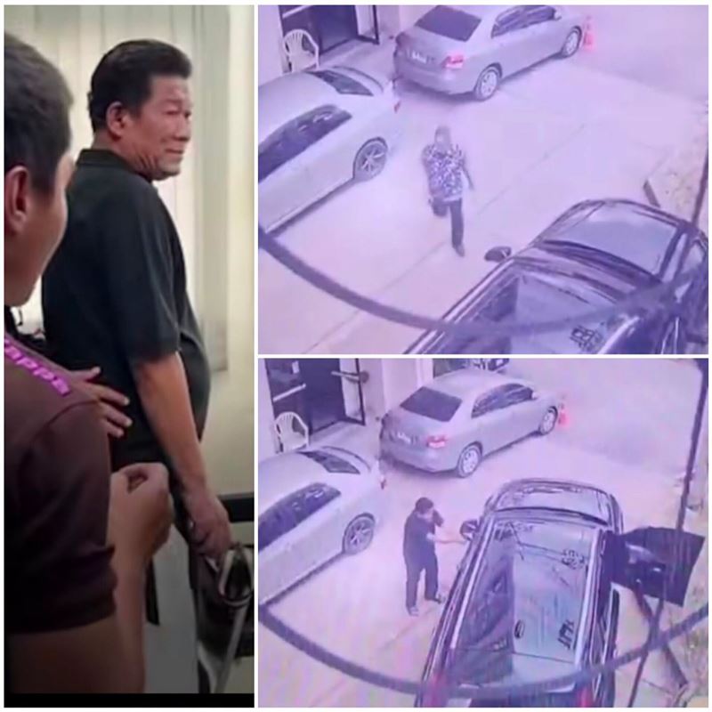 前國會議員查隆&middot;里沃朗在因涉嫌槍殺暖武里省行政組織主席警中校通猜&middot;延普拉瑟後自首。（圖／翻攝自X平台 @ThaiEnquirer）
