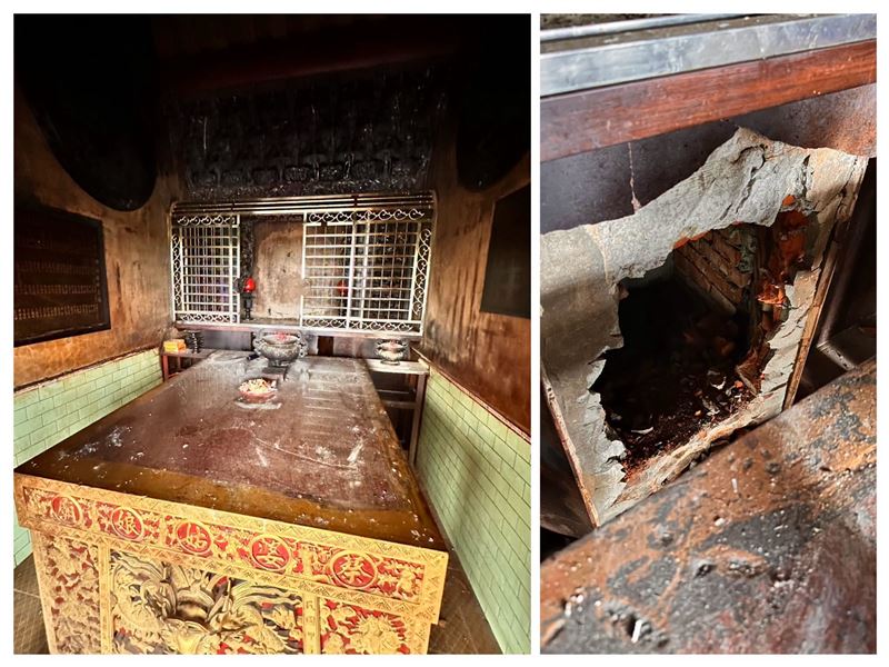 蔡婆主帥廟神像遭竊後,今年8月又發生神甕遭刨事件,挑起當地民眾怒火,市議員王宣貿發文痛罵。(圖/翻攝王宣貿臉書)