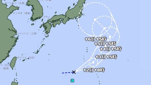 日本氣象廳預估,第17號颱風南卡最快將於24小時內生成。(圖/翻攝自日本氣象廳)