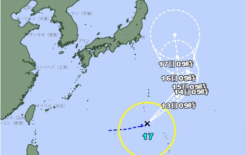 南卡颱風生成！日本氣象廳曝最新路徑預測圖。（圖／取自日本氣象廳）