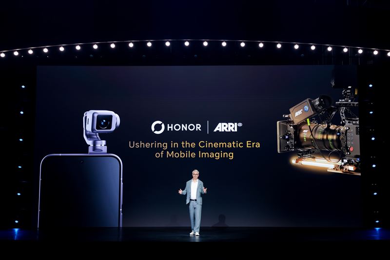 HONOR與全球頂尖電影攝影設備品牌ARRI(阿萊)達成戰略技術合作,共同建立聯合影像技術實驗室。(圖/HONOR Taiwan提供)