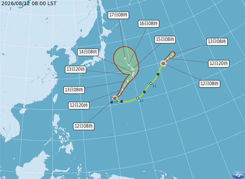 南卡颱風今日上午生成。(圖/翻攝自氣象署官網)