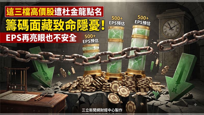 資深分析師杜金龍向主持人阮慕驊示警,高價電子股不能單看獲利表現,籌碼鎖單效應牽動股價極深,投資人務必留意追高風險。針對台股反彈走勢,專家杜金龍在節目中向阮慕驊解析,川湖與信驊等高價股已提前反映未來獲利,資金流向將左右大盤板塊輪動。主持人阮慕驊探討台股後市,分析師杜金龍點出高價股流通股本有限,籌碼高度集中易引發劇烈震盪,呼籲市場關注產業實質利多。(圖/AI製圖)