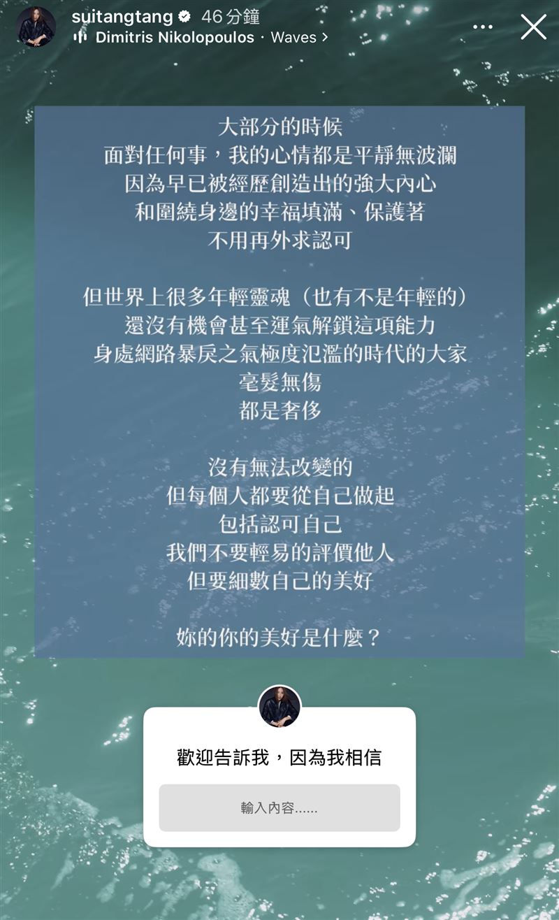 隋棠發聲。（圖／翻攝自IG）