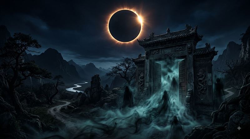 命理師強調,鬼門開這一夜,最好的民俗提醒不是恐嚇,而是「敬天慎行,修德祈安。」(示意圖/AI製圖)