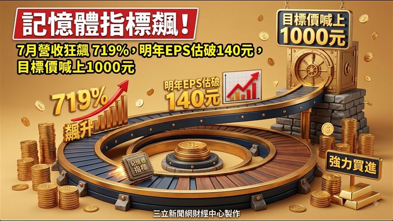 這大廠7月營收飆719%　目標價至1000元