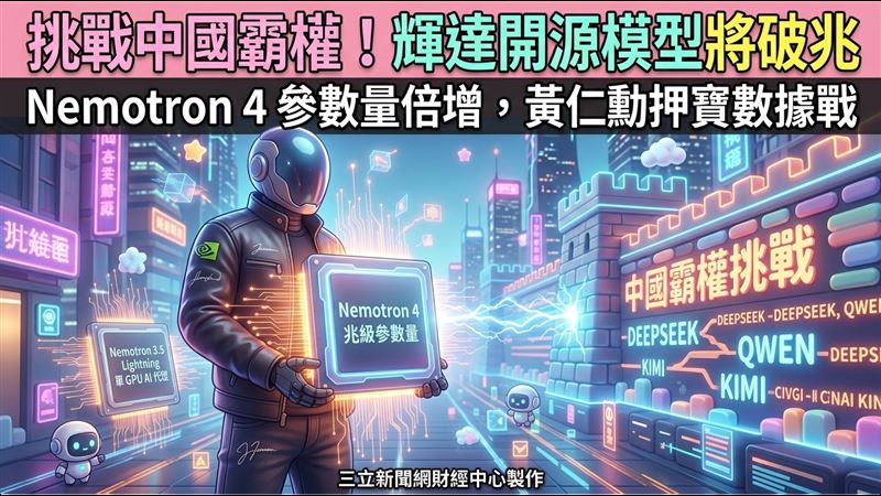 力抗中國開源霸權！輝達打造兆級模型