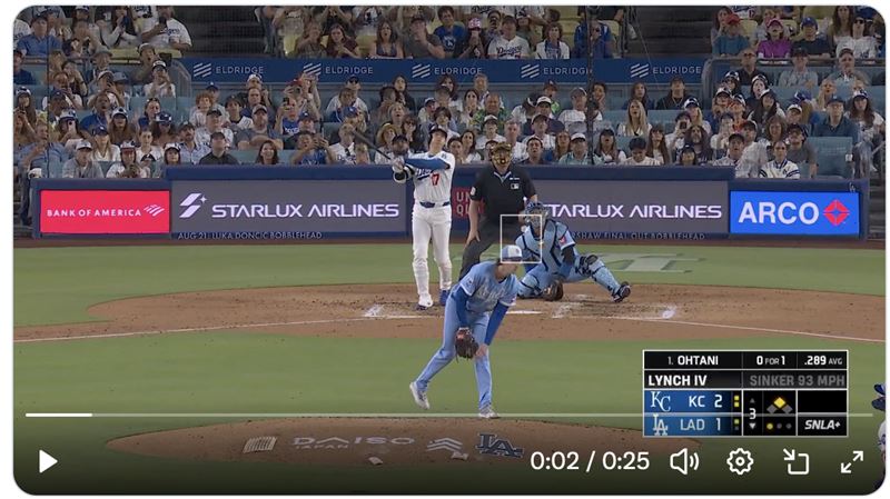 大谷翔平炸裂第27轟。(圖/翻攝自X平台 @MLB)