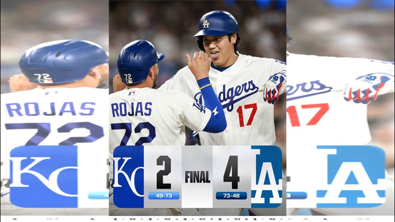 道奇4:2擊敗皇家。(圖/翻攝自X平台 @MLB)