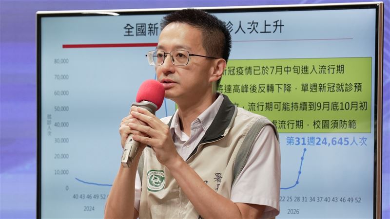疾管署長羅一鈞今(13)日出席行政院會會後記者會。(圖/行政院提供)