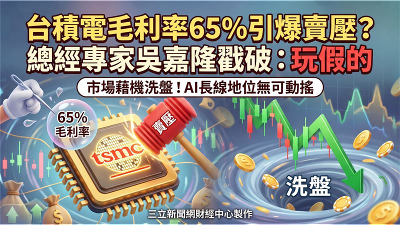 台積電毛利率65%引殺機？ 吳嘉隆：玩假的