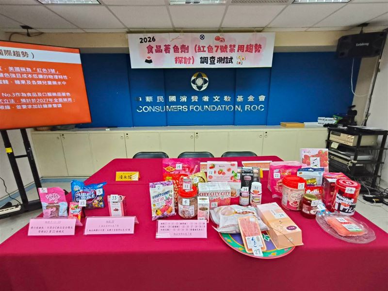 消基會調查食品著色劑調查測試,抽驗市面食品。(圖/翻攝自消基會官網)