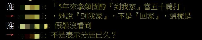 PTT網友猜測兩人分居已久。(圖/翻攝自PTT)