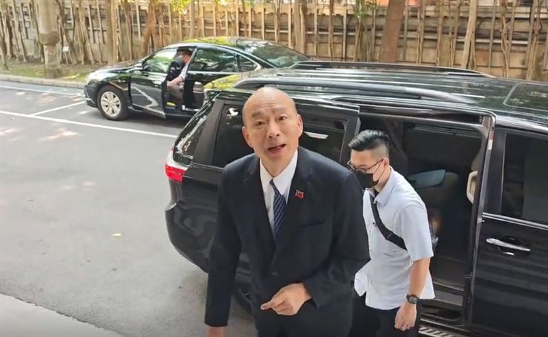 韓國瑜被問,支持傅崐萁當副院長嗎?直接蛤了一聲(圖/翻攝畫面)