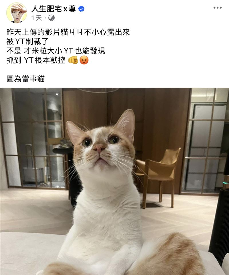 YTR尊新片被黃標。(圖/翻攝自IG)