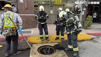 和平東路人孔蓋冒煙　警消急射水協助降溫