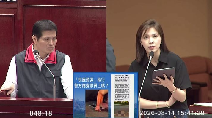 鍾沛君接獲陳情,北市日前有一名女子神智不清路倒,手上還有電子煙,結果,民眾報案後,員警第一次到場卻未驗毒就離去(圖/翻攝畫面)