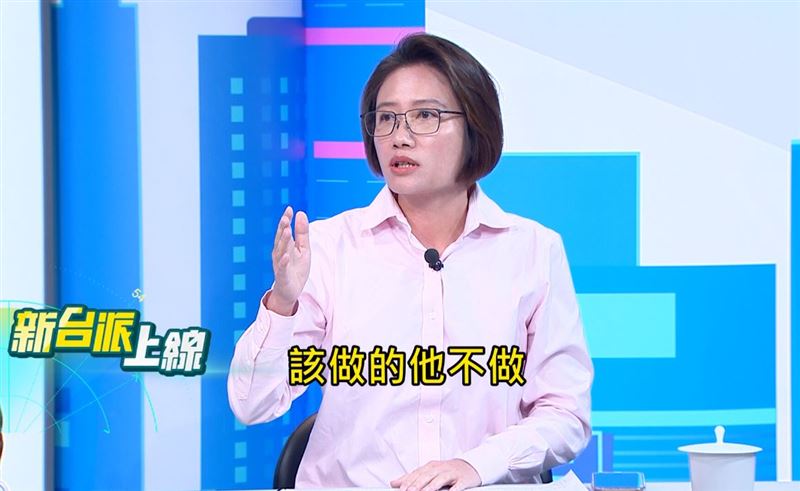 民進黨台北市議員林延鳳在節目中質疑,「8萬元可以解決校園安全問題嗎?」(圖/翻攝自《新台派上線》)