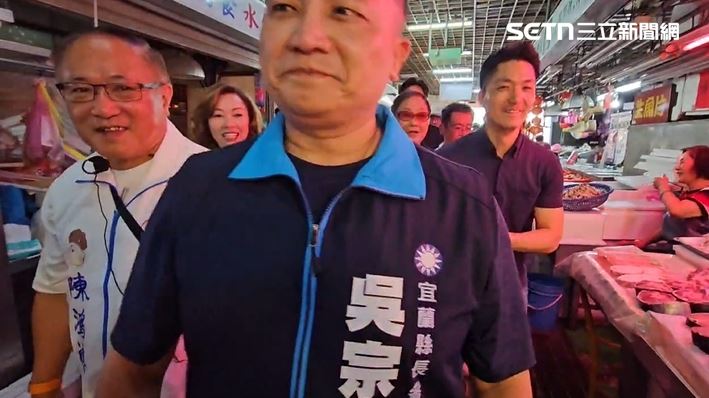 蔣萬安到宜蘭輔選吳宗憲,但卻大遲到1小時(圖/翻攝畫面)