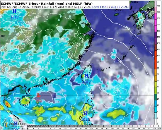 吳聖宇表示,下週降雨熱區將改變,還要留意熱帶系統發展。(圖/翻攝自天氣風險)