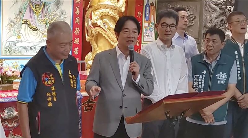 總統賴清德前往雲林古坑「靈台山建德寺地母廟」參香祈福（圖／翻攝畫面）