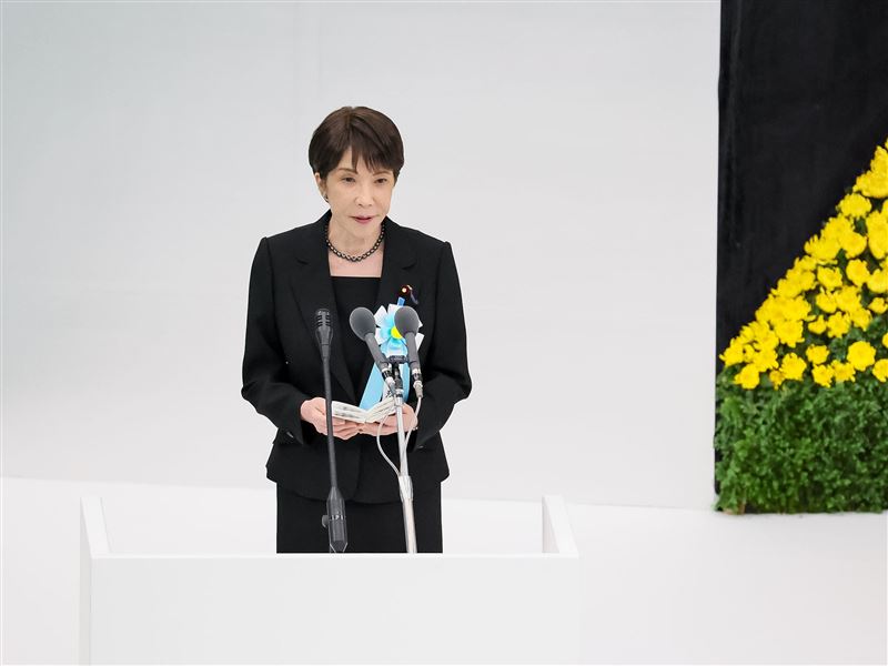 二戰結束81週年,日相高市早苗致詞未提「反省」。(圖/翻攝自X平台 @takaichi_sanae)
