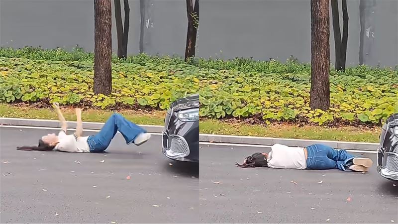 蘇洛洛搏命演出。(圖/翻攝自微博)