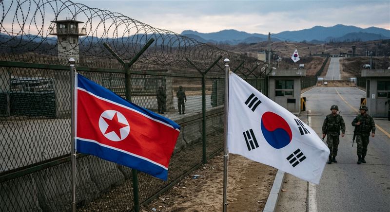 有一批北韓士兵越過南北韓陸上分界線,南韓軍方隨即依據作戰程序鳴槍示警。(示意圖/AI協作)