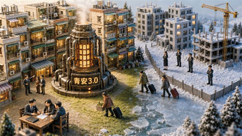 中古屋因價格優勢,交易略有回溫,預售屋市場則持續冷清。(AI繪圖magnific生成,本刊美術組後製)