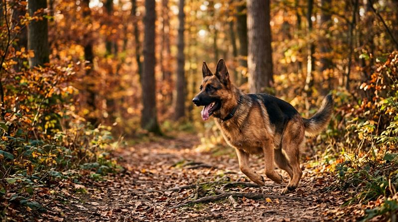 一名男子在與人發生衝突時,遭對方飼養的德國狼犬咬到重傷致死。(圖/非當事犬隻/Ai生成)