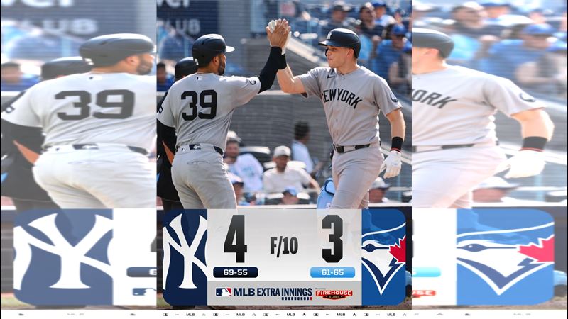 洋基4：3險勝藍鳥。（圖／翻攝自X平台 @MLB）