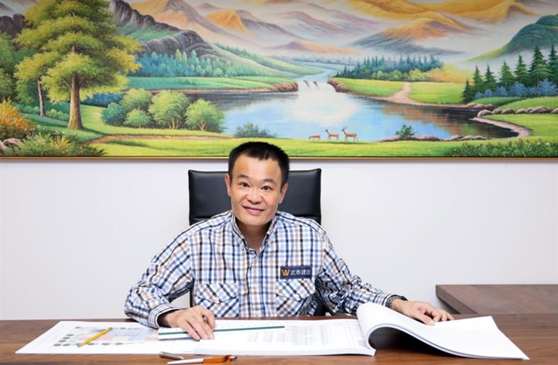 武泰建設董事長李振吉凡事都親力親為,建築後續問題也都親自參與,能夠有效解決地主和住戶的問題