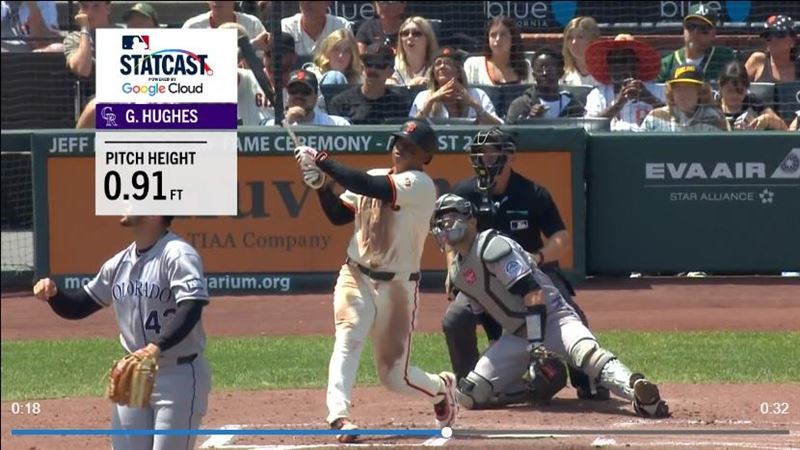 戴佛斯(Rafael Devers)把離地27.74公分的壞球敲成全壘打。(圖/翻攝自MLB官網)