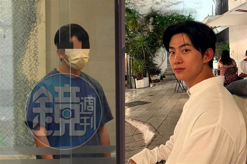 本刊揭露已婚的許芊芊老公(左圖)昨日前往趙建銘診所,並刊出2人同框畫面,有眼尖的讀者就發現,許芊芊的老公「撞臉」韓國男神玉澤演(右圖)。(圖/鏡週刊提供)