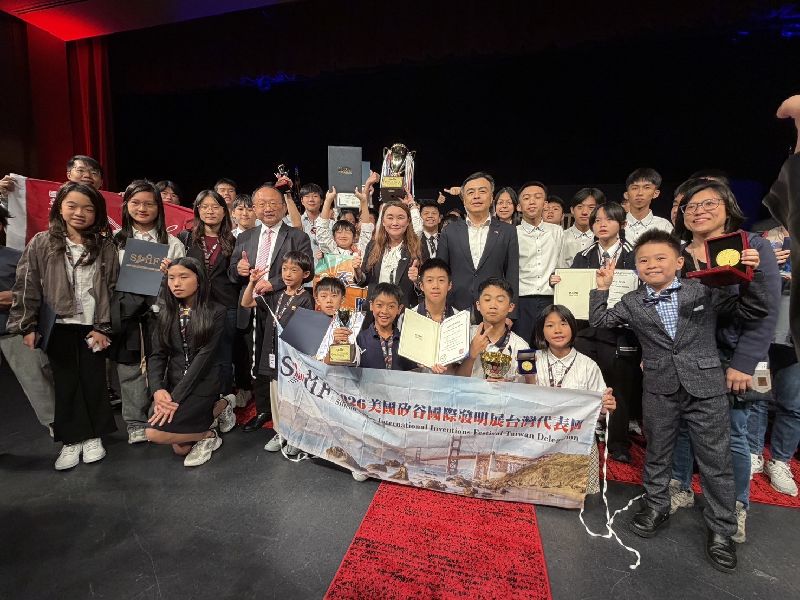 台灣參加美國矽谷國際發明展,再度拿下1個首獎,2個二等獎、1個世界智慧財產權組織獎、1個國際發明聯盟協會的最佳發明獎,及多個特別獎。(台灣發明協會提供)