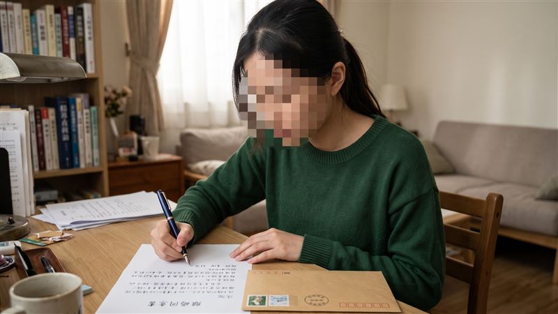 中國籍女子跟台灣男子結婚，只在對岸見過一面，不曾來台灣，夫妻分隔長達24年，丈夫訴請離婚，她寫同意離婚陳述書給法院。（示意圖／AI製圖）