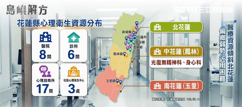 光復居民想看精神科距離遙遠