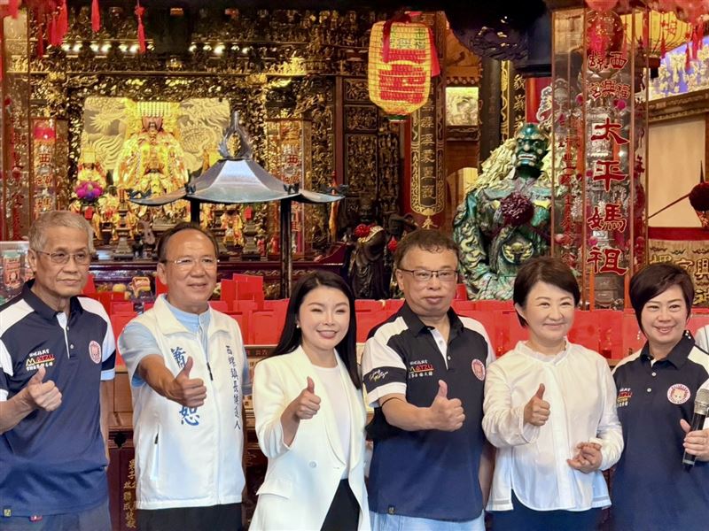 盧秀燕訪西螺參拜啖美食,盛讚張嘉郡拋政見讓雲林更進步
