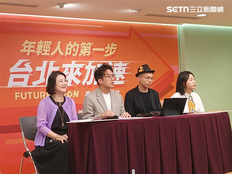 民進黨台北市長參選人沈伯洋今(18)日舉行青年政策記者會。(圖/記者盧素梅攝影)