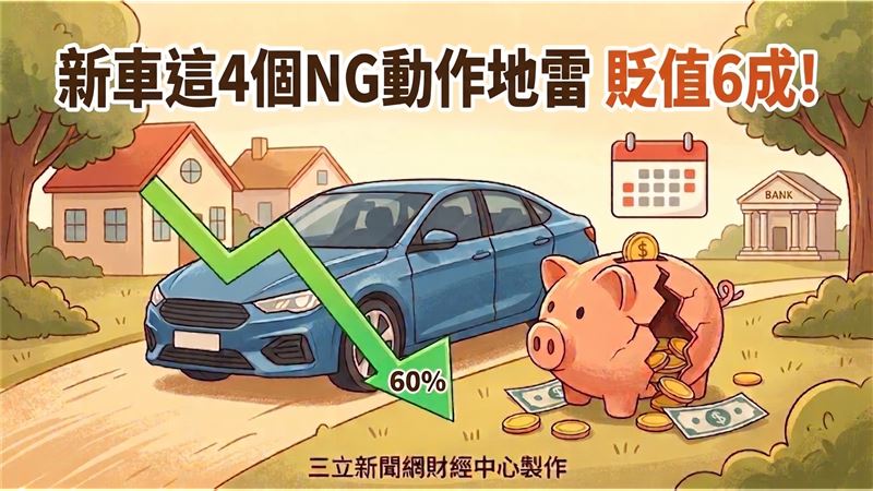 買入新車難保持原價,專家透漏各種貶值陷阱,保護買家轉手價格。(圖/三立新聞網財經中心蕭榕AI製圖)
