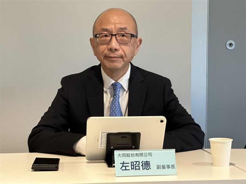 大同集團副董事長左昭德表示,目前集團手握總銷約430億元建案,包括「大同莊園3期」、「大同新紀元」及「大同新豐采」三大案。(圖/記者余國棟攝影)