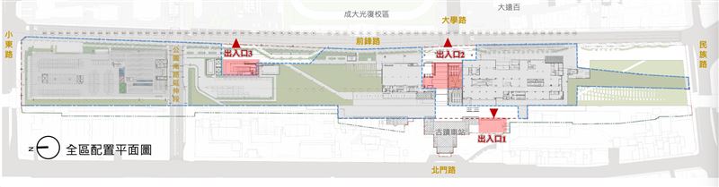 台南車站鐵路地下化完整平面圖。(圖/鐵道局提供)