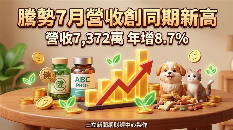 騰勢7月營收創史高　下一波成長引擎浮現