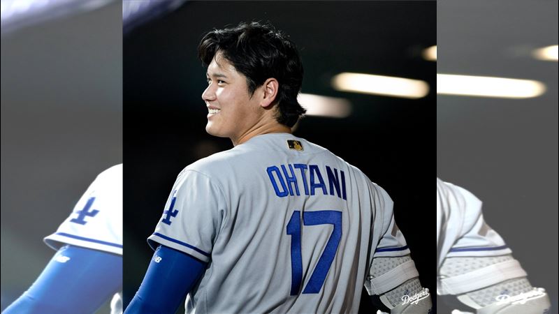 洛杉磯道奇球星大谷翔平。(圖/翻攝自X平台 @dodgers)