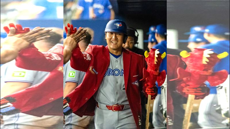 多倫多藍鳥岡本和真。(圖/翻攝自X平台 @bluejays)