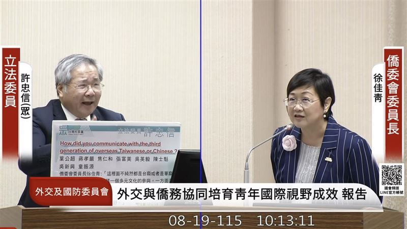 白委德英文質詢　竟嫌徐佳青「翻譯不好」